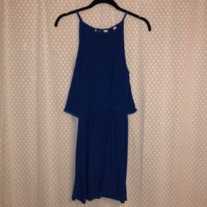 Blue tiered dress